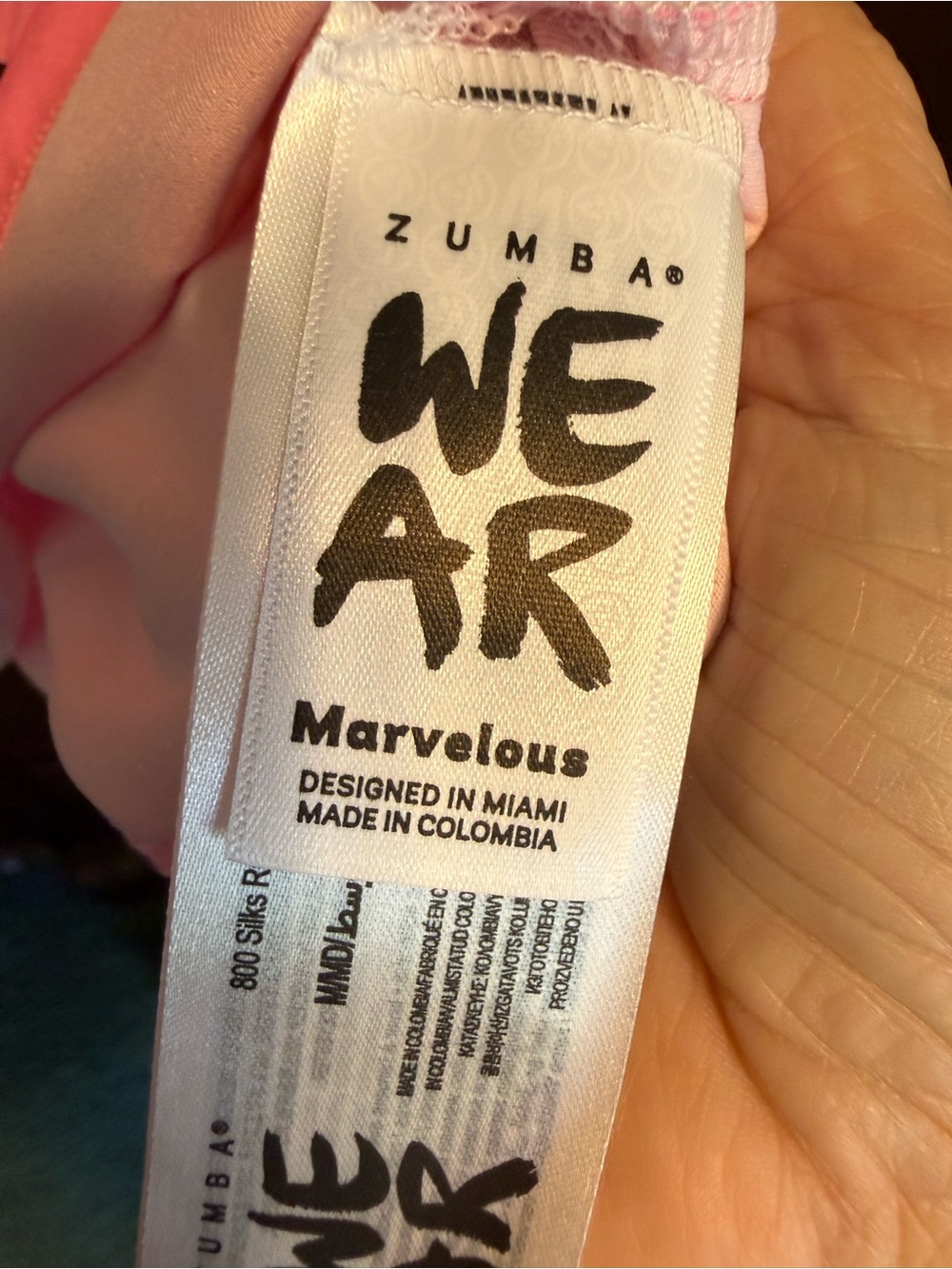 Zumba Fitness Pink Sleeveless Crop Top with Black Trim - Picture 3 of 3